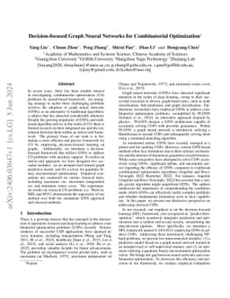 Decision-focused Graph Neural Networks for Combinatorial Optimization