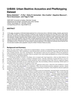 UrBAN: Urban Beehive Acoustics and PheNotyping Dataset