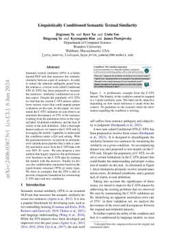 Linguistically Conditioned Semantic Textual Similarity