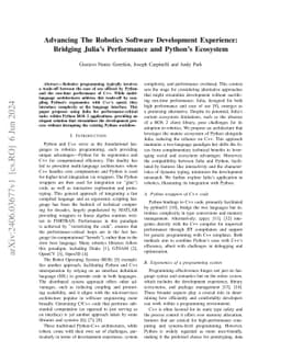 Advancing The Robotics Software Development Experience: Bridging Julia's
  Performance and Python's Ecosystem