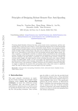 Principles of Designing Robust Remote Face Anti-Spoofing Systems