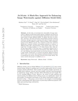 JIGMARK: A Black-Box Approach for Enhancing Image Watermarks against
  Diffusion Model Edits