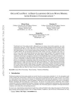OceanCastNet: A Deep Learning Ocean Wave Model with Energy Conservation