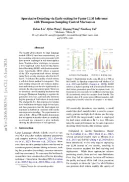 Speculative Decoding via Early-exiting for Faster LLM Inference with
  Thompson Sampling Control Mechanism