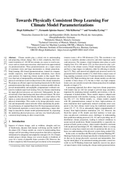 Towards Physically Consistent Deep Learning For Climate Model
  Parameterizations
