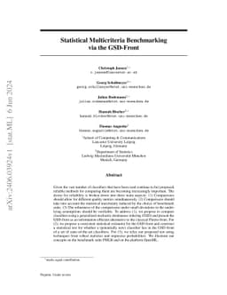 Statistical Multicriteria Benchmarking via the GSD-Front