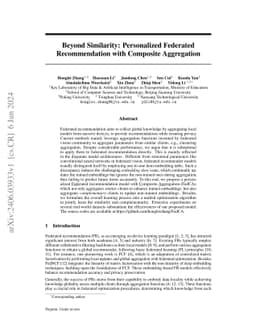 Beyond Similarity: Personalized Federated Recommendation with Composite
  Aggregation