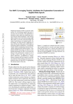 Tox-BART: Leveraging Toxicity Attributes for Explanation Generation of
  Implicit Hate Speech