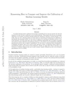 Reassessing How to Compare and Improve the Calibration of Machine Learning Models