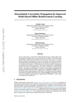 Deterministic Uncertainty Propagation for Improved Model-Based Offline Reinforcement Learning