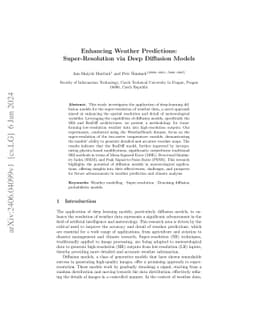 Enhancing Weather Predictions: Super-Resolution via Deep Diffusion
  Models