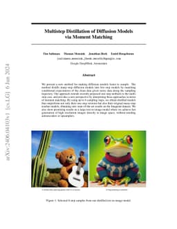 Multistep Distillation of Diffusion Models via Moment Matching
