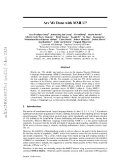 Are We Done with MMLU?