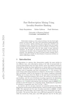 Fast Redescription Mining Using Locality-Sensitive Hashing
