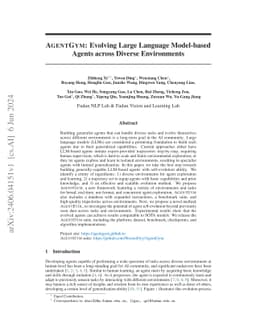 AgentGym: Evolving Large Language Model-based Agents across Diverse
  Environments