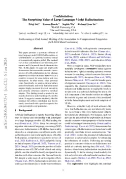 Confabulation: The Surprising Value of Large Language Model
  Hallucinations