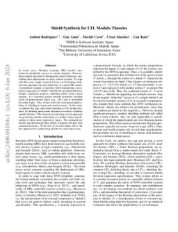 Shield Synthesis for LTL Modulo Theories