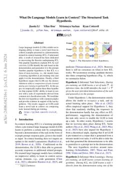 What Do Language Models Learn in Context? The Structured Task Hypothesis