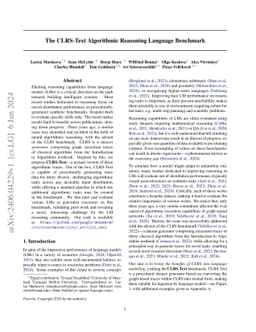 The CLRS-Text Algorithmic Reasoning Language Benchmark