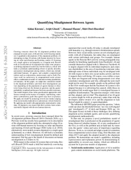 Quantifying Misalignment Between Agents