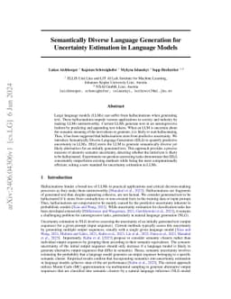 Semantically Diverse Language Generation for Uncertainty Estimation in
  Language Models