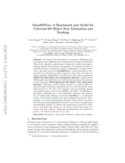 Omni6DPose: A Benchmark and Model for Universal 6D Object Pose
  Estimation and Tracking