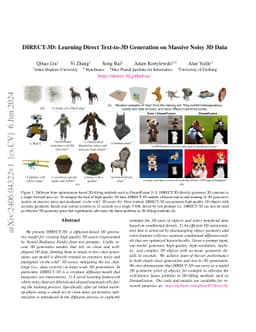 DIRECT-3D: Learning Direct Text-to-3D Generation on Massive Noisy 3D
  Data