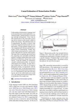Causal Estimation of Memorisation Profiles