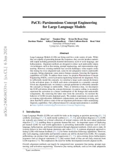 PaCE: Parsimonious Concept Engineering for Large Language Models