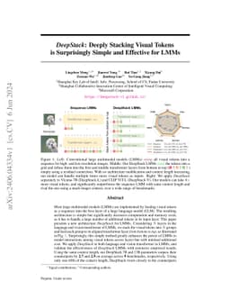 DeepStack: Deeply Stacking Visual Tokens is Surprisingly Simple and
  Effective for LMMs