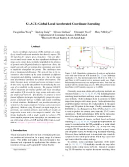 GLACE: Global Local Accelerated Coordinate Encoding