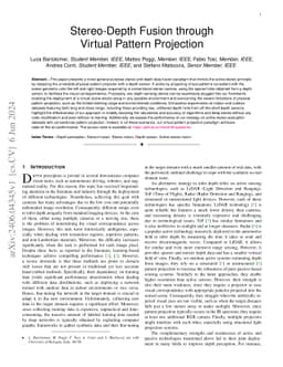Stereo-Depth Fusion through Virtual Pattern Projection