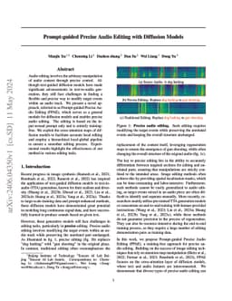 Prompt-guided Precise Audio Editing with Diffusion Models