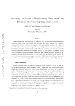 Improving the Fairness of Deep-Learning, Short-term Crime Prediction
  with Under-reporting-aware Models