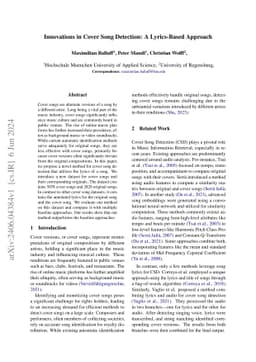 Innovations in Cover Song Detection: A Lyrics-Based Approach