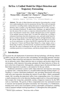 DeTra: A Unified Model for Object Detection and Trajectory Forecasting