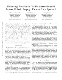 Enhancing Precision in Tactile Internet-Enabled Remote Robotic Surgery:
  Kalman Filter Approach