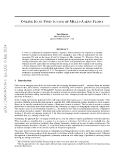 Online Joint Fine-tuning of Multi-Agent Flows