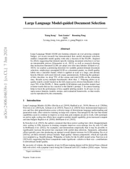 Large Language Model-guided Document Selection