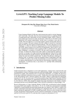 LinkGPT: Teaching Large Language Models To Predict Missing Links
