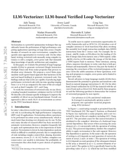 LLM-Vectorizer: LLM-based Verified Loop Vectorizer