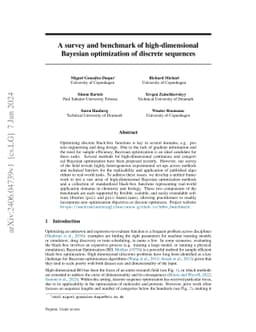 A survey and benchmark of high-dimensional Bayesian optimization of
  discrete sequences