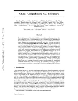 CRAG -- Comprehensive RAG Benchmark