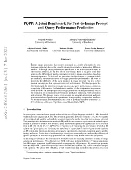 PQPP: A Joint Benchmark for Text-to-Image Prompt and Query Performance Prediction