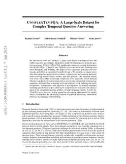 ComplexTempQA: A Large-Scale Dataset for Complex Temporal Question
  Answering