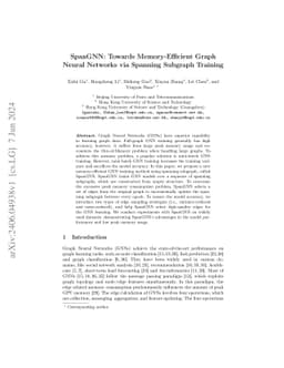 SpanGNN: Towards Memory-Efficient Graph Neural Networks via Spanning
  Subgraph Training