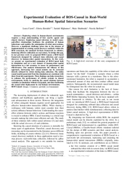 Experimental Evaluation of ROS-Causal in Real-World Human-Robot Spatial
  Interaction Scenarios