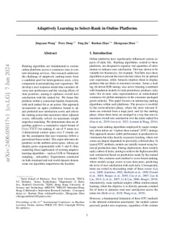 Adaptively Learning to Select-Rank in Online Platforms