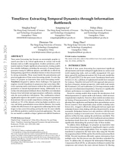 TimeSieve: Extracting Temporal Dynamics through Information Bottlenecks