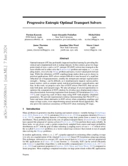 Progressive Entropic Optimal Transport Solvers